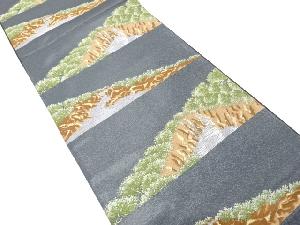 渓谷風景模様織り出し　袋帯